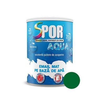 Vopsea acrilica pentru lemn / metal, Spor Aqua, interior / exterior, pe baza de apa, verde, 0.7 L