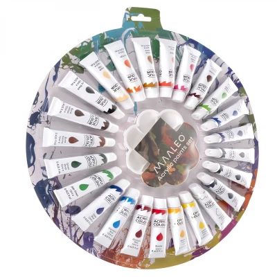 Vopsele acrilice 12ml set de 24 Maaleo 24725 Vopsele acrilice 12ml set de 24 Maaleo 24725