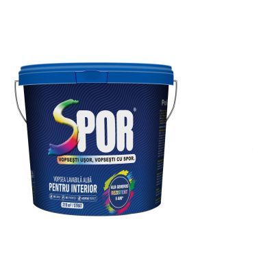 Vopsea lavabila interior, Spor, alba, 15 L