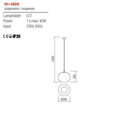 Waki SU 2 1X42W E27 01-1420