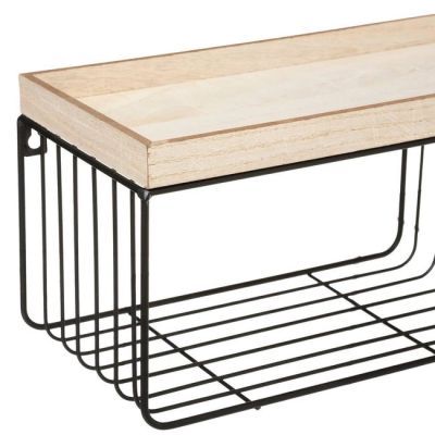 Wall Shelf METAL/MDF 60X16X17.5 Beige 182100