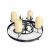 Advent Wreath Winter Forest Decor Metal Black 10025749