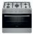 Aragaz Nobeltek,60x90cm,plita Gaz Cu 5 Ochiuri,cuptor Gaz,plita Si Front Inox,laterale Silver NLT 6903IX/G1