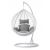 Balansoar De Gradina Suspendat Alb Havana + Perne Gri 4036