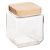 Borcan Patrat De Sticla Cu Capac 1.25L Transparent 167766
