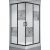 Cabina Dus Patrata Imprimeu Negru Fara Cadita Profil Negru 900x900x1800 E14A-2 Spring