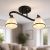 Candelabru PROTON PL2 2XE27 Alb Mat-negru KL100045