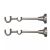 Consola Dubla Metalica Nichel Sanitar Cu Suport 19/19 2buc/set/blister