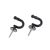 Consola Metalica Carlig Negru 16 2 Buc/set
