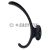 Cuier 2 Carlige Metalic 494.08.19 EAN Negru 22151