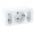 Elad 2EU1SH WL Multiple Adaptor 2X Euro 1XSCHUKO Well