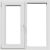 Fereastra PVC 5 Camere 1000x1000 Mm