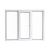 Fereastra PVC Dubla 5 Camere 1800x1200 Mm Stanga