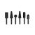 Freze Cu Tija Pentru Metal Si Lemn Set 6buc Tija 6mm 07F501