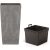 Ghiveci De Flori Gri Inchis Urbi Square Cu Efect De Beton DURS140E-425U