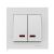 KE01104 Klaus Alb Intrerupator Dublu Cu Led