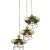 Pendul Bronze Colored Black 330X1550 3XE27 60W 230V 15086-3H