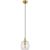 Pendul LAMP METAL Aluminiu Brass Glass Clear Cablu Pvc 160x1200 1xE14 40W 230V 15789HM