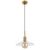 Pendul Light Brass Matt Clear Glass Black Pvc Cable 280x1200 1xE27 60W 230V 15461H