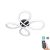 Plafoniera FIORA PL4, 3000K/4500K/6500K, IP20, 220-240V, Negru, Metal KL151099