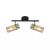 Plafoniera IDEAL AP2, IP20, 220-240V, E14, H 14 X L 30 X W 8 Cm, Negru, Alama, Metal KL162000