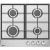 Plita Pe Gaz Hansa, 60 CM, Aprindere Electrica, Gratare Fonta, Arzator Wok, Inox Bhg1611502