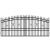 Poarta Greta, Metal, 400x175 Cm, Deschidere Batanta, Neagra Ral9005