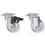 Roata Pivotanta Cu Flansa Din Pp Transparent Ptr Mobilier 75mm Fara Frana 677845