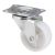 Roata Pivotanta Cu Flansa Din Pvc Alb Pt Mobilier D(mm)40 Fara Frana 678371