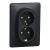 Sedna Design Priza Dubla 2P+E Cu Obturatoare Antracit