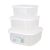 Set 3 Cutii Alimentare Patrate Capac Alb T1-9040637