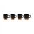 Set 4 Cesti De 12cl Din Bambus Si Ceramica Neagra 176953