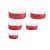 Set 5 Caserole Emailate Cu Capac Plastic/ Flori Albastre 1212BLUE5