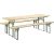 Set Berarie STANDARD Din Lemn Masiv De Rasinos 220x70 Cm Natur