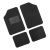 Set Covorase Auto Universale Roki Gran Pree Mocheta Negru 4 Bucati IN3140