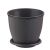 Set Ghiveci + Farfurie Ratan 10+1 9L Wenge Cri
