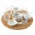 Set Gustare Din 14 Piese Cu Tava Rotativa Din Bambus Alb 154223