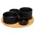 Set Gustare Din Bambus Negru Din 5 Piese 176917