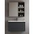 Set Mobilier Baie Suspendat Cu Lavoar Si Dulap Oglinda, Antracit W60