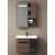 Set Mobilier Baie Suspendat Cu Lavoar Si Dulap Oglinda LED, Maro K177