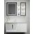 Set Mobilier Cu LED Baie Suspendat Cu Lavoar Si Dulap Oglinda LED, Alb W57