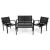 Set Mobilier De Gradina: Masa, Banca, Scaune, Metal FR-ITS020