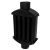 Recuperator Caldura Emailat D:130 Negru MAT 651802