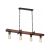 Suspensie HARD 4, 104002, 4xE27, Negru, Maro