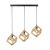 Suspensie RHOMBUS SP3, IP20, 220-240V, E27, Negru, Natur, Metal, Plastic KL113014