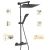 Trevi Square Black Sistem De Dus Cu Baterie Termostatata NP75SQ-TRV7U-BL