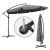 Umbrela Mare De Gradina Cu Brat Rabatabil, 3.5 M, Gri, SL-UM002B