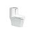 Vas Wc Monobloc Dubla Actionare, Capac Soft Close PP, Iesire Orizontala, Decor Negru 2315N