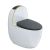 Vas Wc Monobloc, Iesire Verticala, Decor Auriu, Capac Negru 2420N