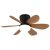 Ventilator De Tavan Negru Mat Cu Efect De Lemn 03625H